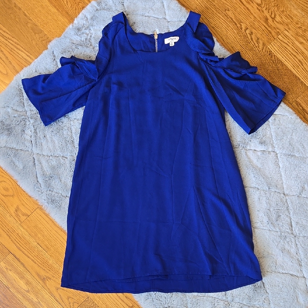 UMGEE Blue Off Shoulder Dress, Womens Small, Great Condition
